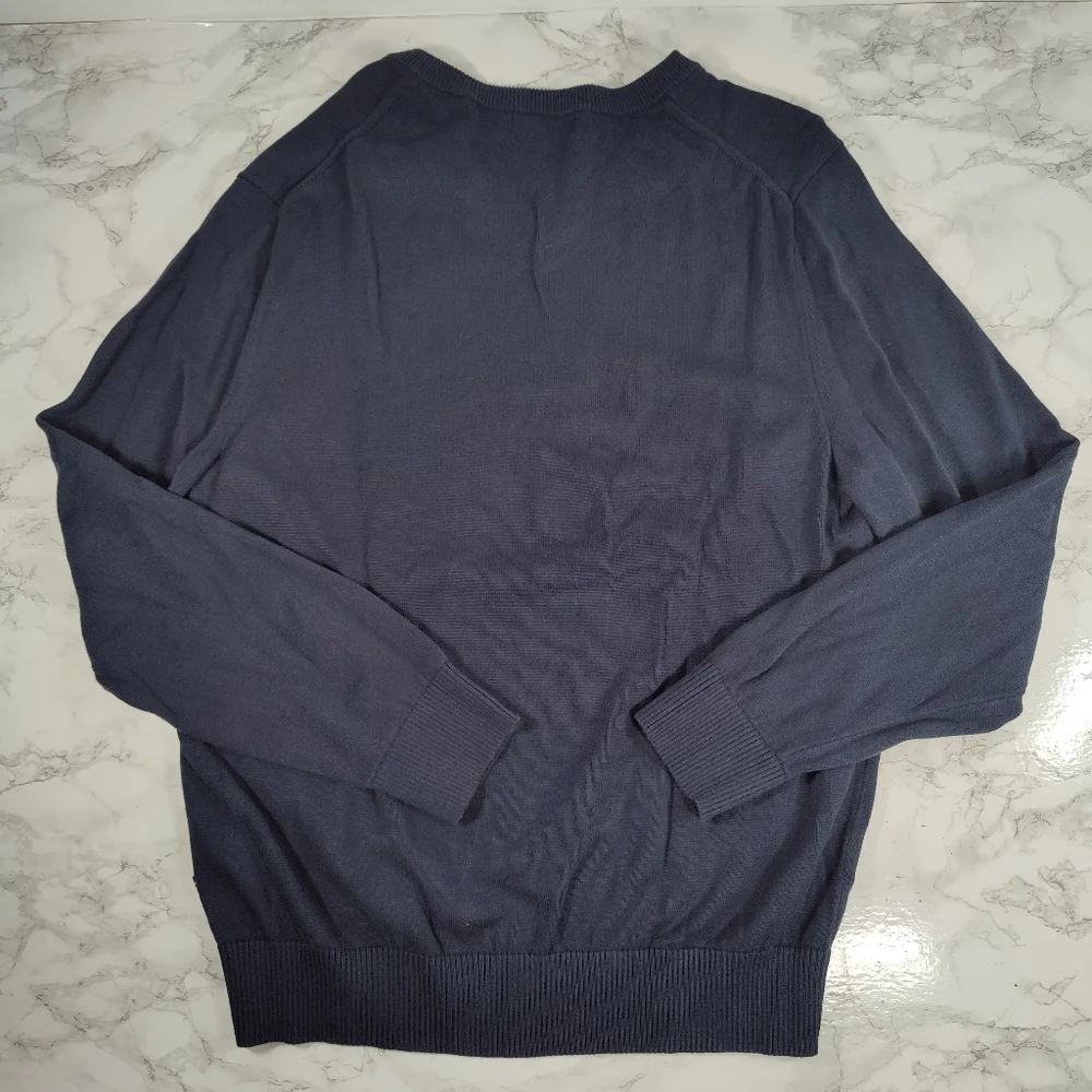 Nautica Navy V Neck Sweater Size Large - Picture 3 of 5